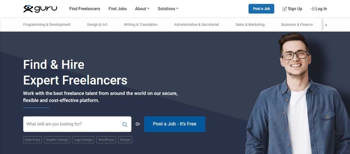 guru one of the best for beginners freelancers 